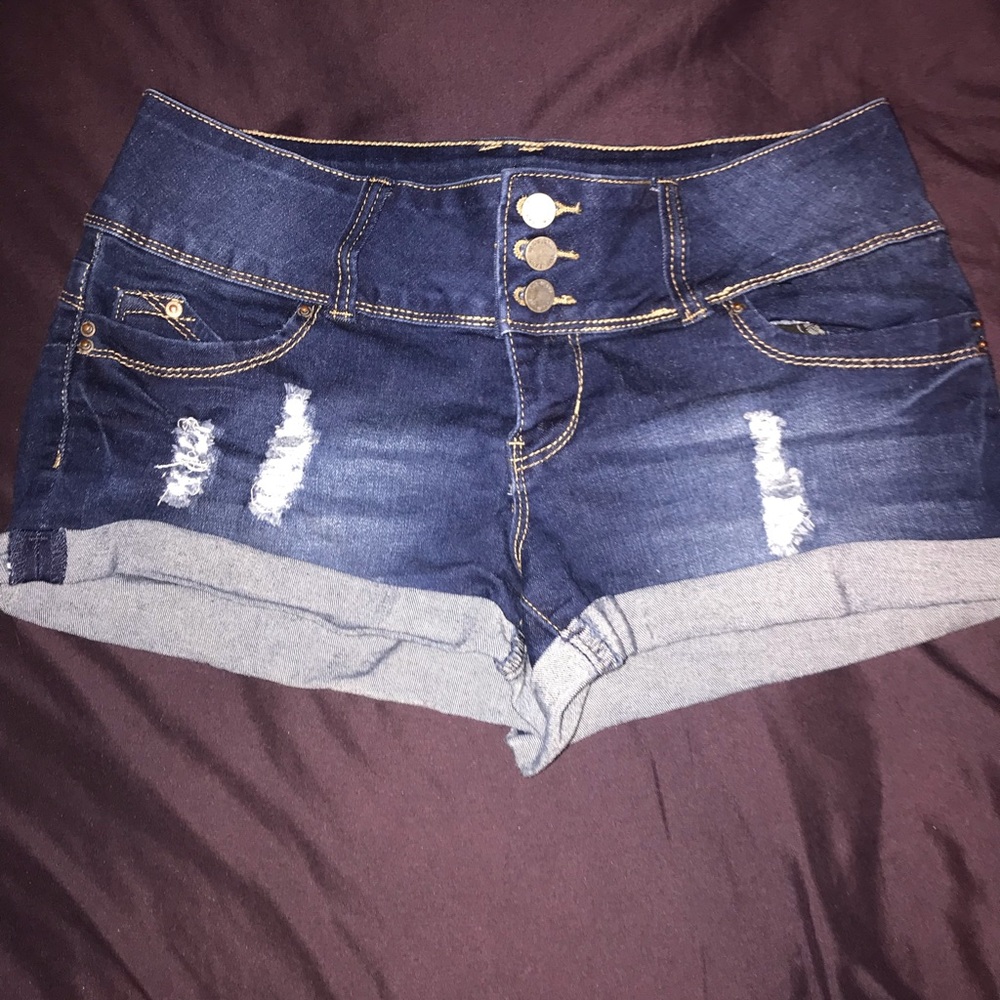 High-Waisted Denim Shorts